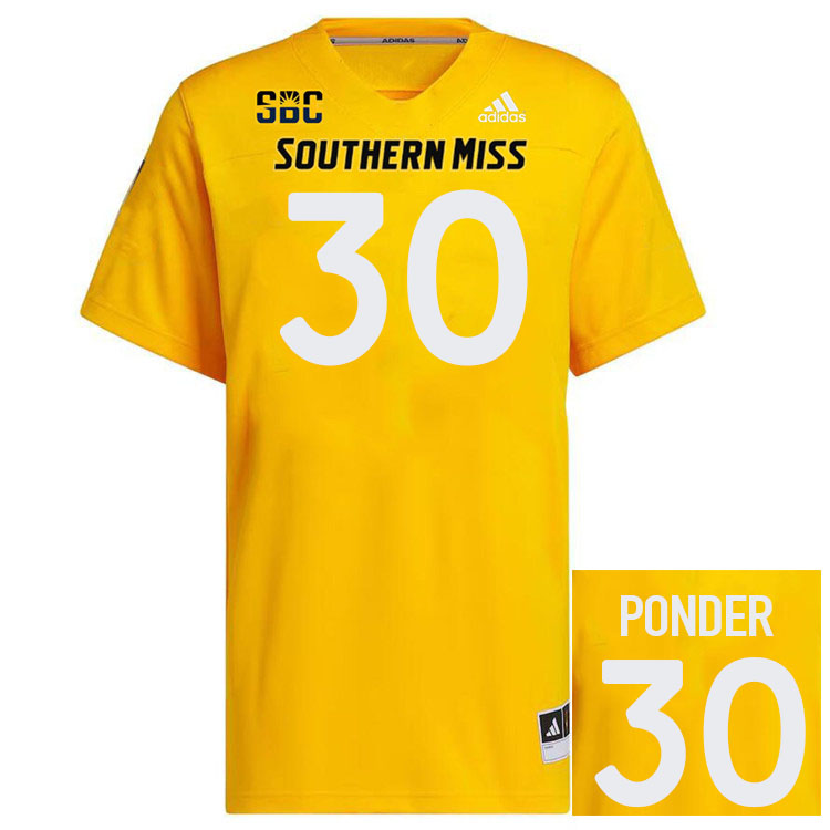 Southern Miss Golden Eagles #30 Garrick Ponder Football Jersey Stitched-Gold Southern Miss Golden Eagles #30 Garrick Ponder Football Jersey Stitched-Gold